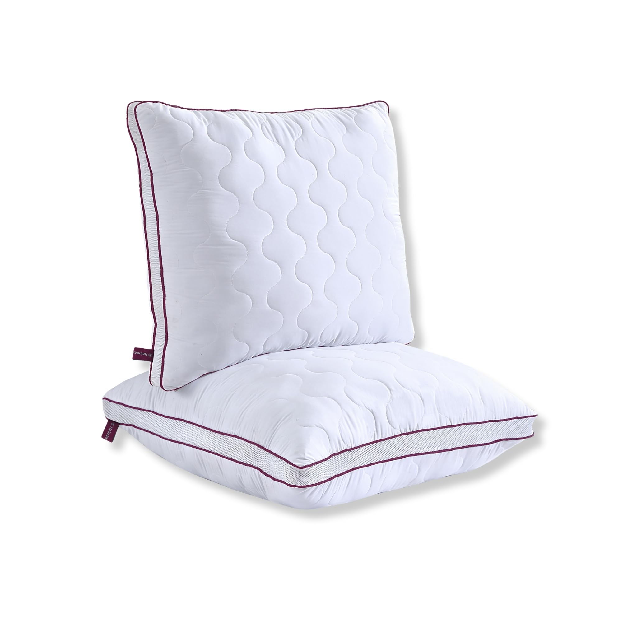 Kopfkissen 80x80 cm – Atmungsaktives Mikrofaser Kissen mit Airflow-Netz, verstellbare Füllung mit Reißverschluss, waschbar, weich & stützend – Made in Germany – 1er oder 2er Pack (2er-Pack)