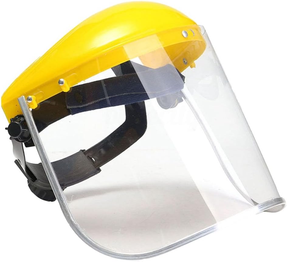 Globalflashdeal 1x Clear Safety Grinding Face Shield Screen Face Cover Visors for Eye Face Protection Outdoor Use