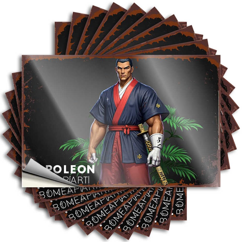 Fzfn Colour Restroom Decor Narrow Decal - Samurai Napoleon: The Unlikely Warrior Garage Waterproof Vinyl Sticker(8X12cm)