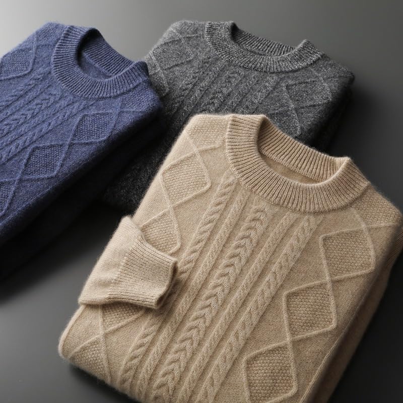 Men's Knitted Sweater Middle-Aged and Young Casual Thickened Sweater Winter4