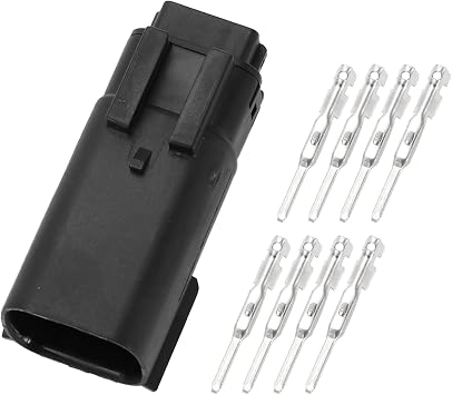 Engine Harness Connector Plug Inner Male Wire Terminal Connector for Harley-Davidson Plastic Black Waterproof