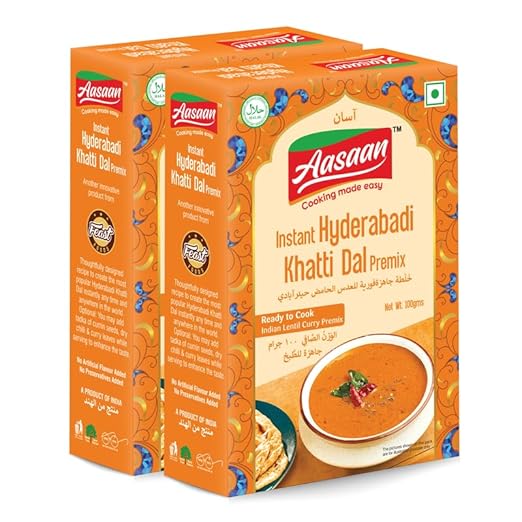 Khatti Dal Premix 100gms, Ready to Cook Dal Mix, Instant Hyderabadi Khatti Dal Premix, Ready to Cook Khatti Dal Mix, Indian Lentil Curry Premix, Home Food with Hand Picked Flavours (Pack of 2)