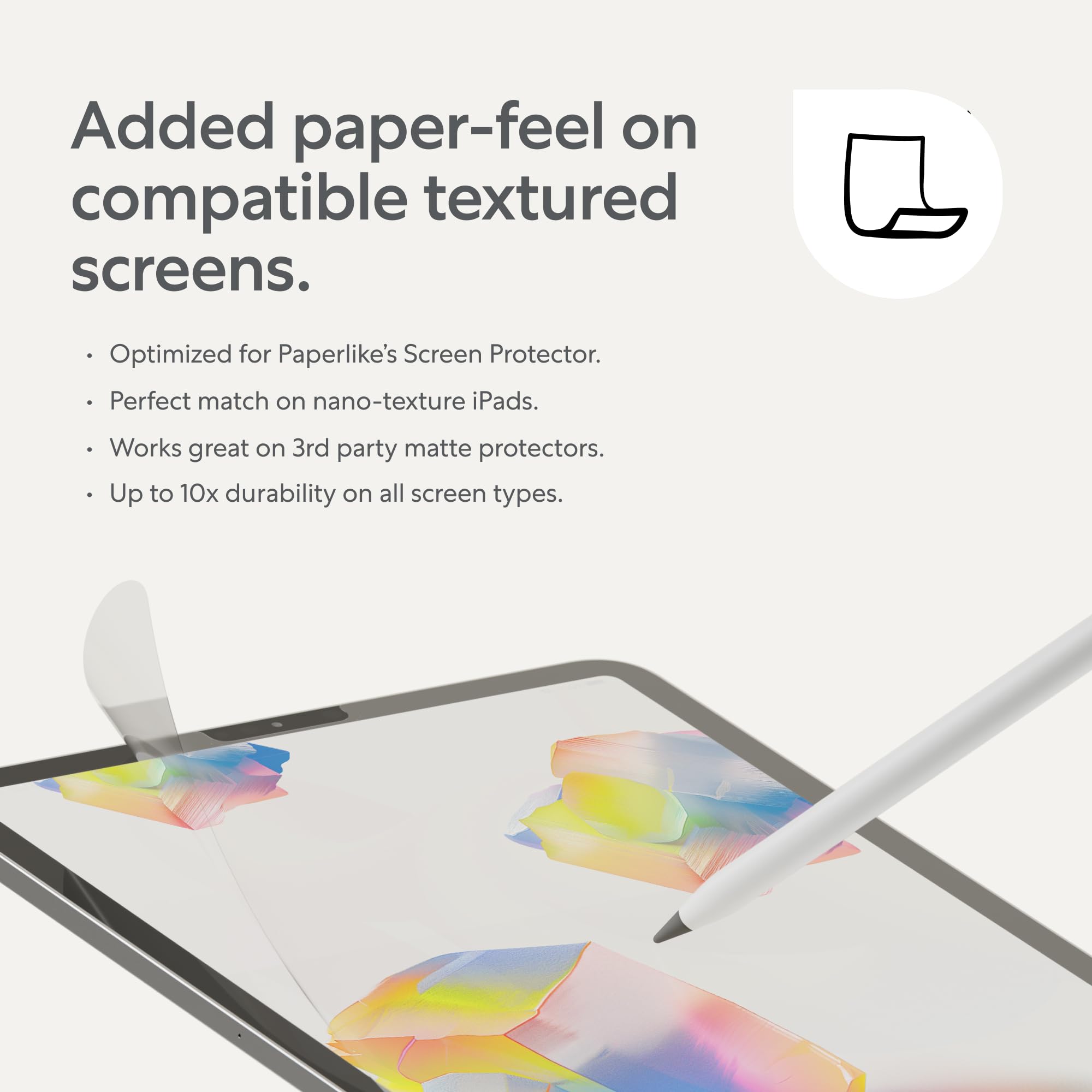 Paperlike Pencil Tips (4X) for Apple Pencil 1st & 2nd Gen, USB-C & Pro – 10x More Durable, Subtle Boost in Control on Paper-Feel Screen Protectors