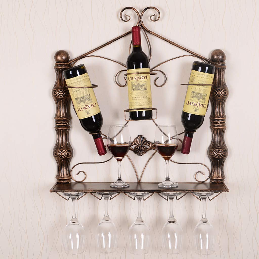 Casier à vin en fer créatif mural pour optimiser l'espace bar