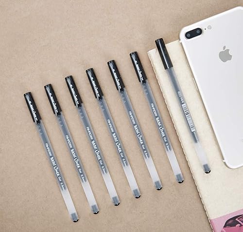 Miniatura 6 de czxwyst 8761 Basic Liner - Bolígrafos de tinta de gel de 0.020 in, punta fina (color negro, paquete de 12 unidades)