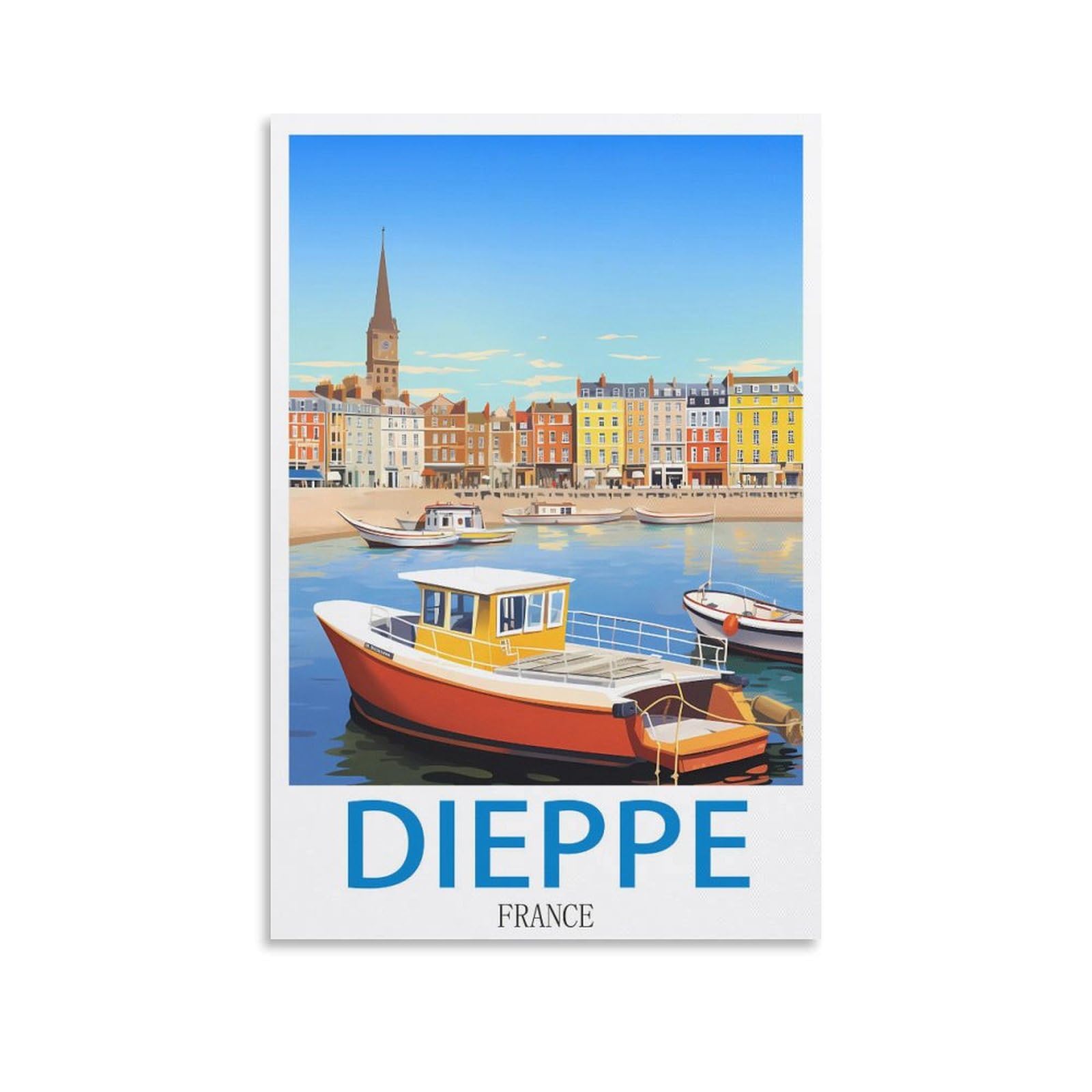 EZMLFA Diamond Painting Kits for Adults,Dieppe France DIY Crystal Embroidery Gifts,Diamond Art Craft,for Living Room Home 40x40cm