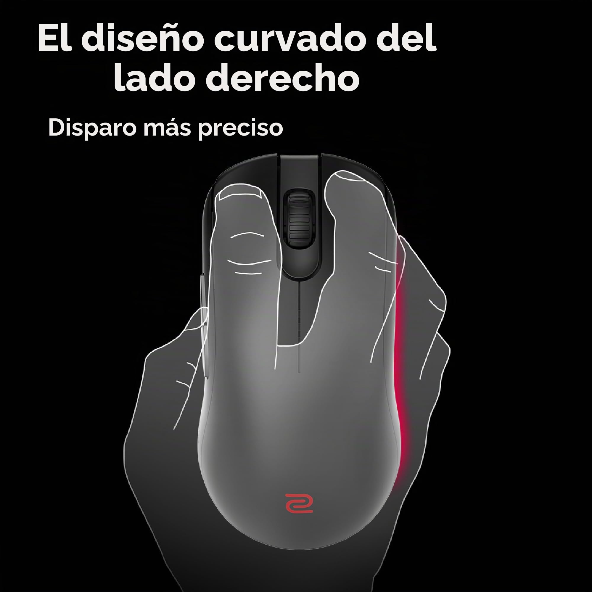 BenQ Zowie FK2-DW Ratón de Juego simétrico para Esports | Receptor