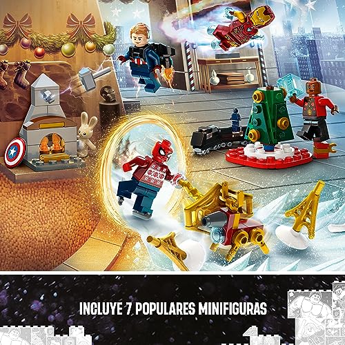 Marvel Calendario dell’Avvento degli Avengers 2023 con 24 Regali tra cui Capitan America, Spider-Man, Iron Man e altre Minifigure di Supereroi, Regalo per Bambini per il Countdown di Natale 76267 - Lego - Immagine 2
