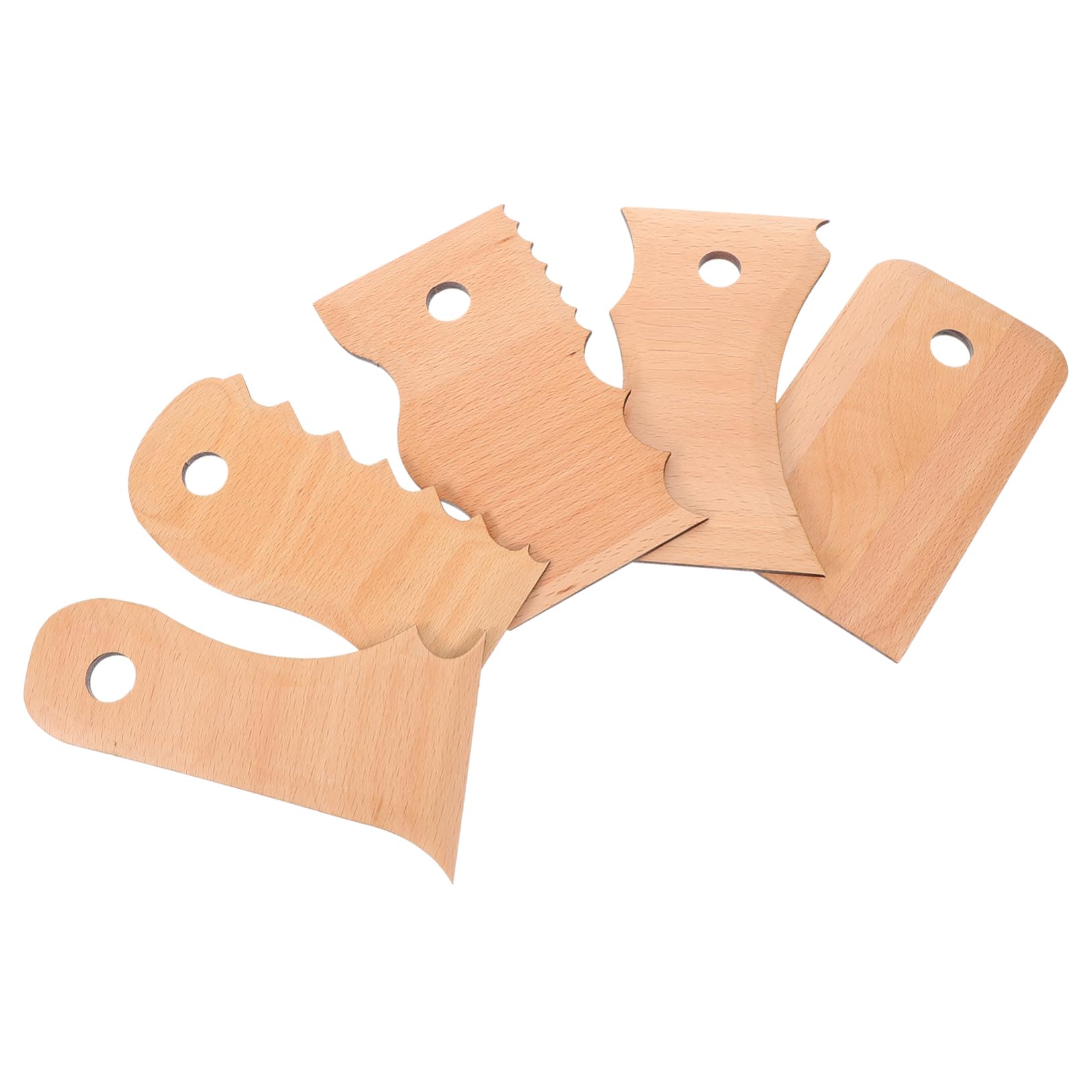 Holibanna Conjunto De Herramientas De Cerámica Kit De Talla De Cerámica Esculpiendo Cortador Manual De Bricolaje Herramienta De Estatuilla De Cerámica Madera Beige 5 Piezas X 4