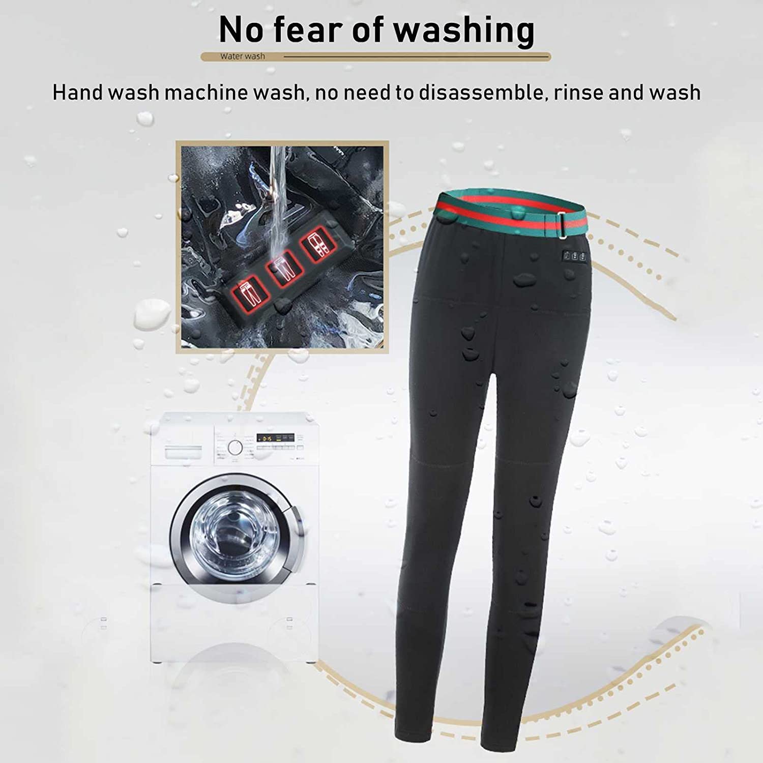 Beheizte Hose USB Elektrisch beheizte Hose Beheizte Lange Unterhose for Männer Frauen Thermounterwäsche mit 8 Wärmebereichen for Winter Outdoor Camping Wanderausrüstung