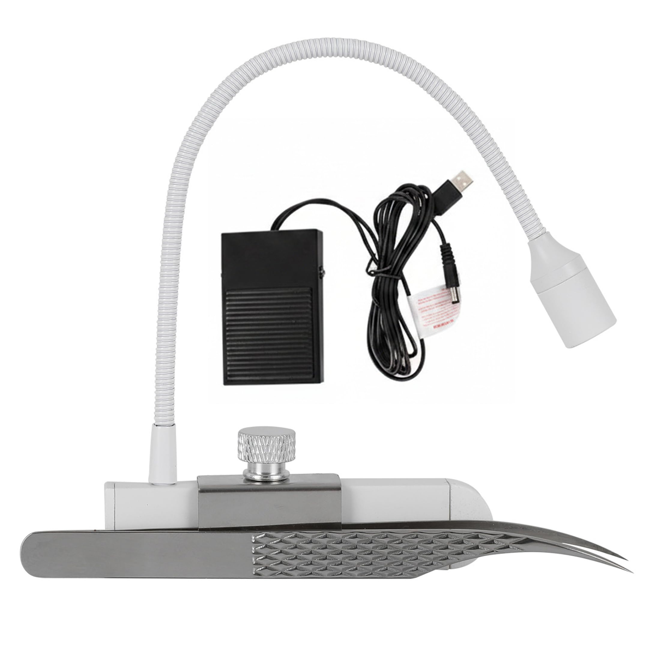 Hperu Lash Lamp, Uv Lash Light 395-400NM, Eyelash Lamp With Foot Pedal Switch - Portable Uv Led Light For Glue Curing, White (power Plug Not Included)