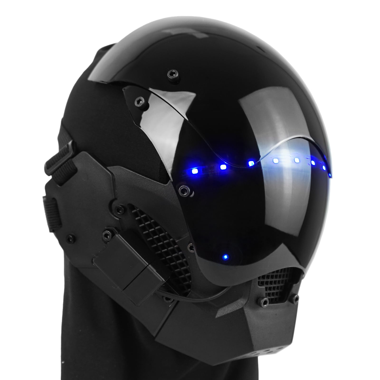 Marikito Masque punk LED tactile | Masque technique pour cosplay et Halloween