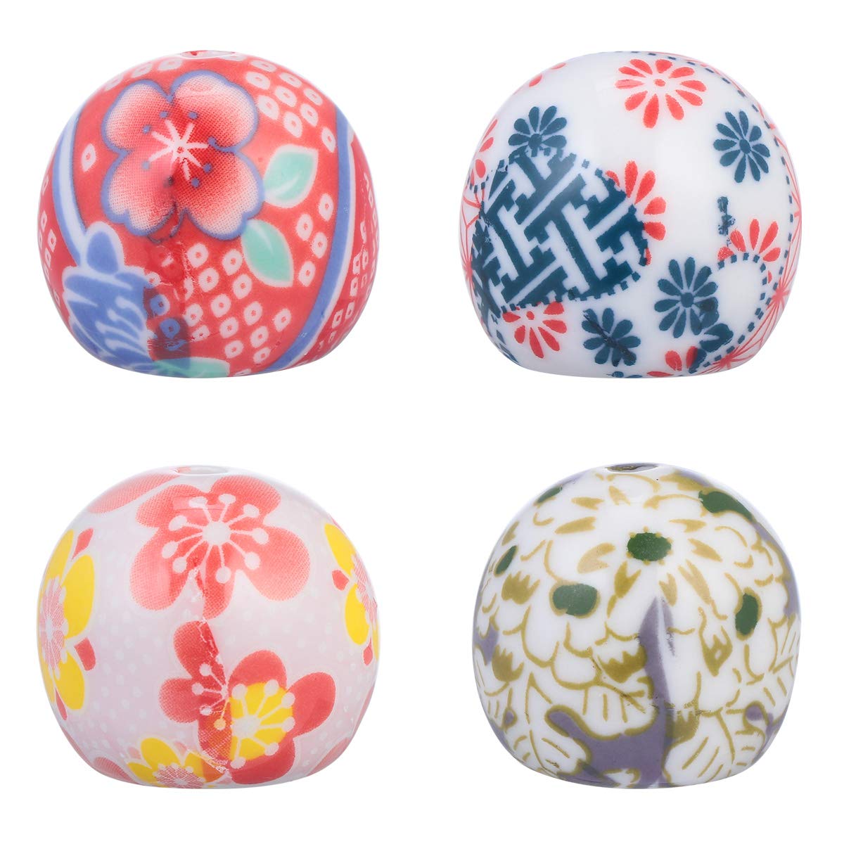 Japanese Ceramic Lotus Incense Holder Set of 4