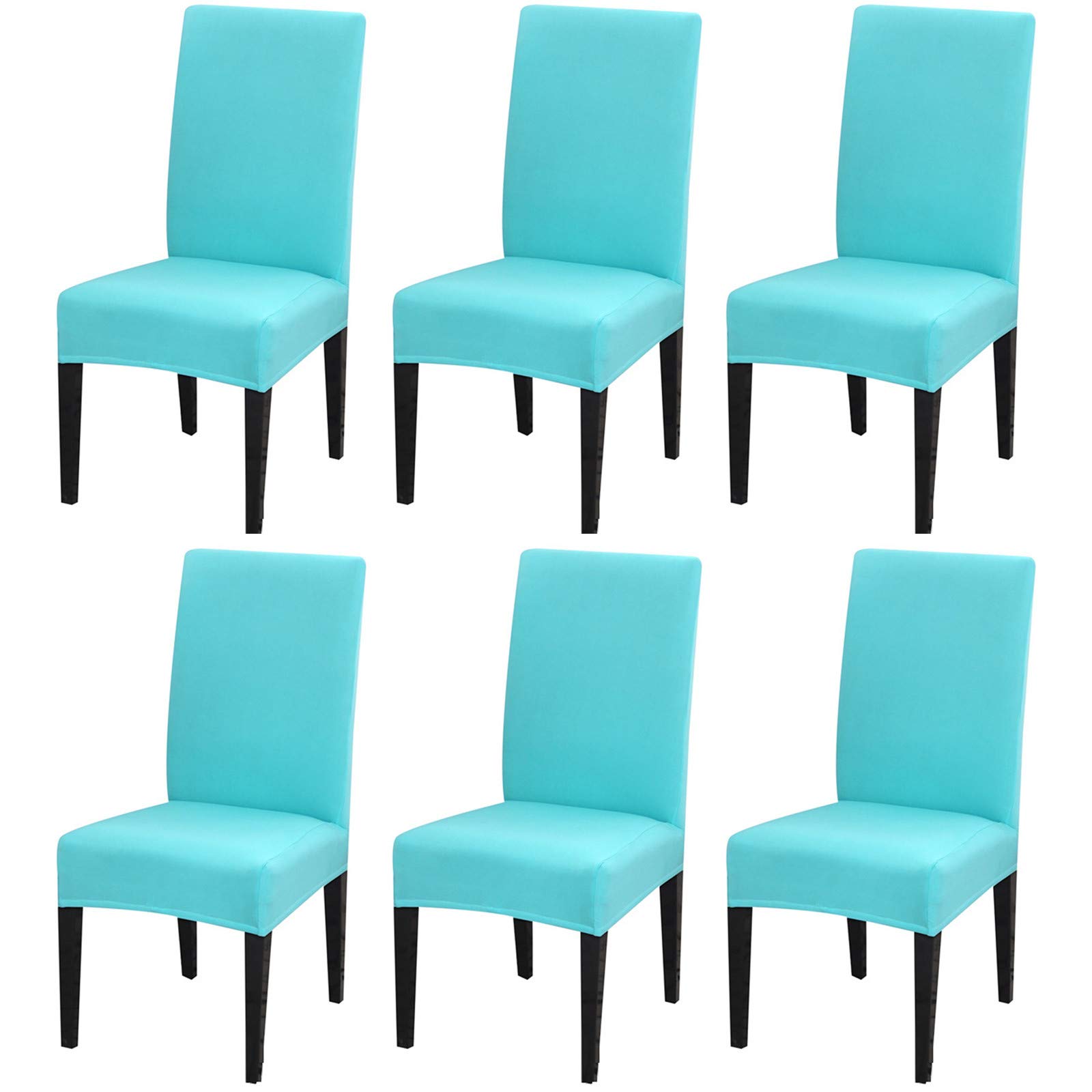 Photo 1 of Dimatic 6 Pack Dining Chair Covers - Sky Blue