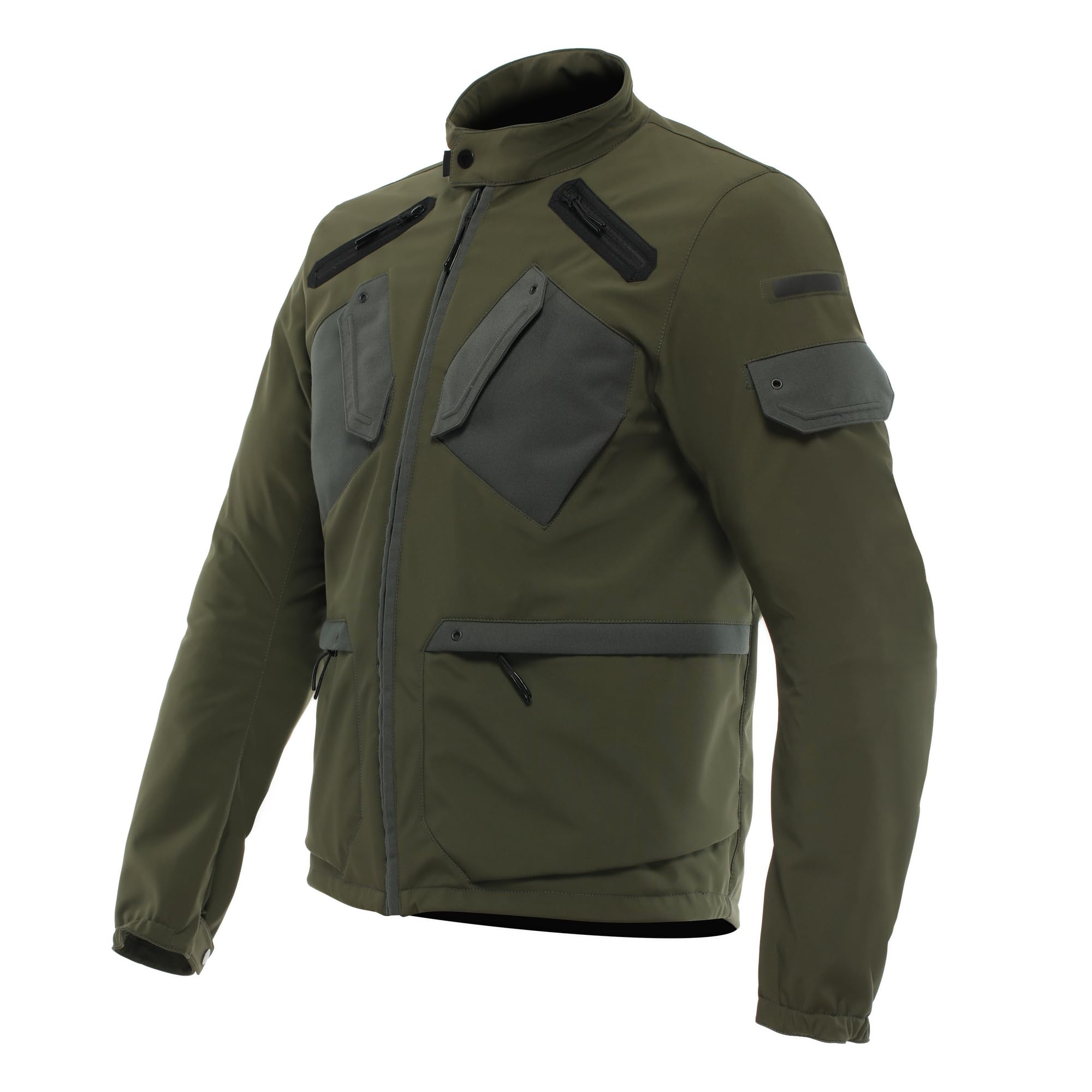Dainese - Lario Tex Jacket, Urban Motorcycle Jacket, with Removable Protectors, Ventilated Fabric, Men, Green, 56