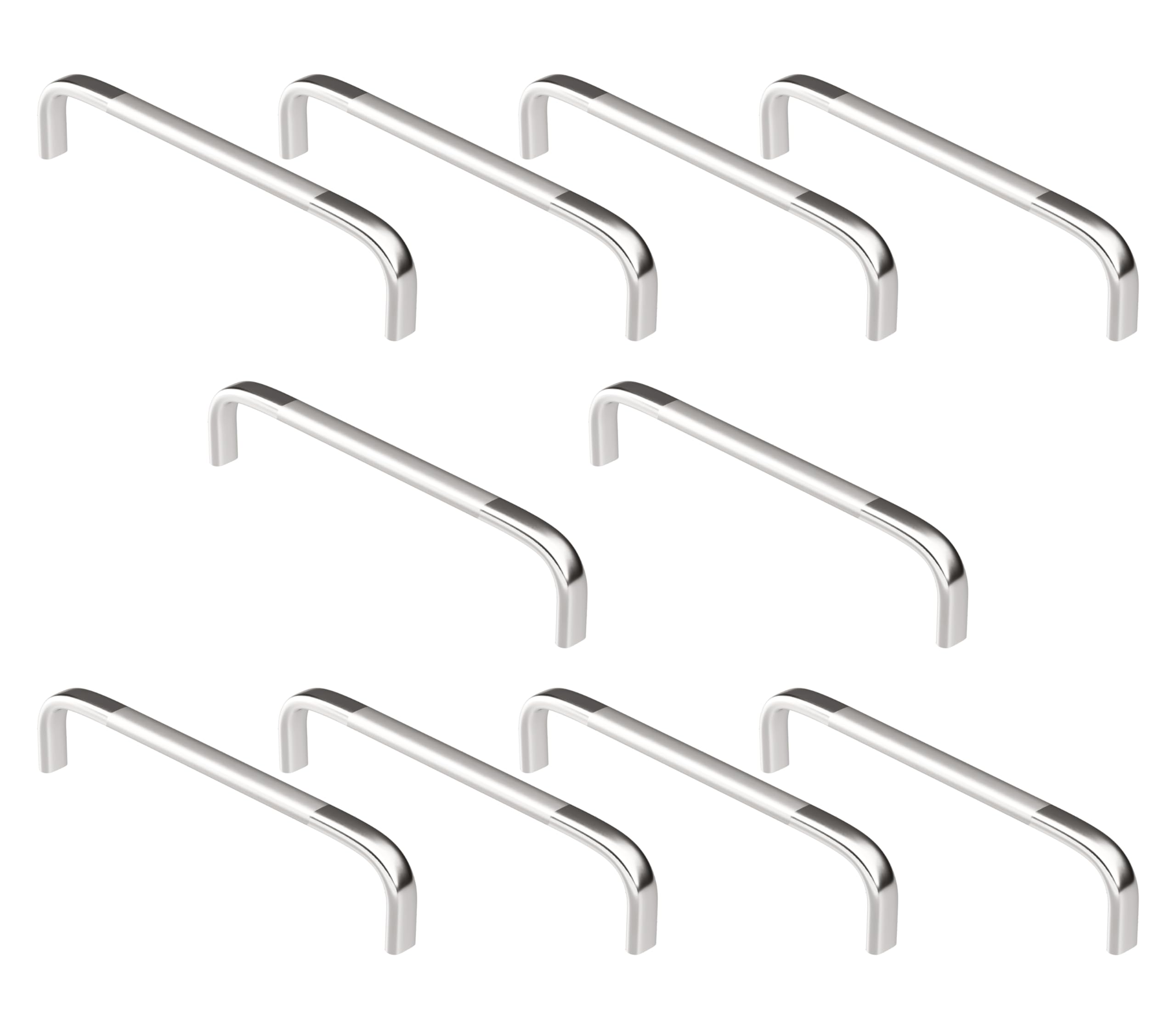 Atlantic Stainless Steel Capsule D Dwawer Cabinet Handles 8 Inch (Total Length 200 mm, Hole to Hole 195 mm, Twotone Finish) Pack of 10 Pieces, Pull Handle-image-25