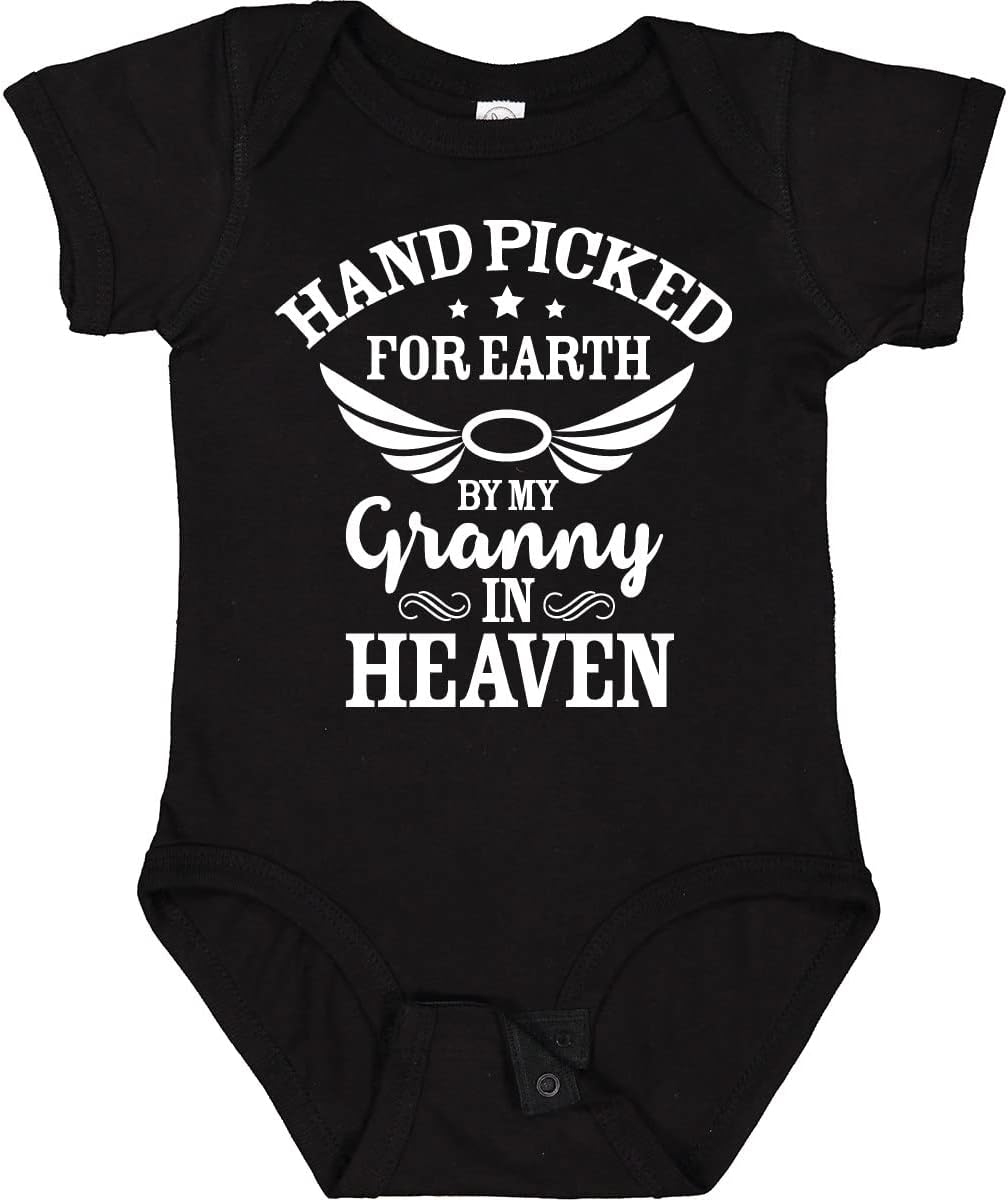 inktastic Handpicked for Earth By My Granny in Heaven with Angel Baby Bodysuit