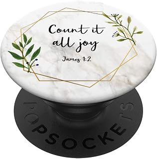 James 1:2 Count It All Joy - Christian Bible Verse Gift PopSockets PopGrip: Swappable Grip for Phones & Tablets