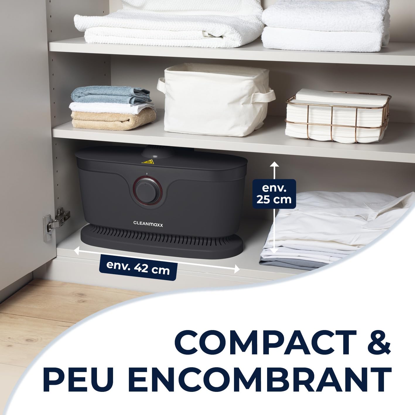 CLEANmaxx Repassage automatique de chemises PRO | Remplace le fer à repasser, le défroisseur vapeur et le steamer | Appareil de repassage pour chemises, chemisiers & t-shirts | Innovant & efficace