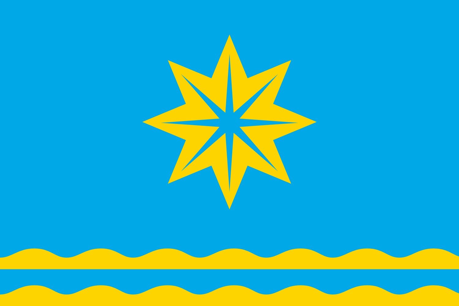 Drapeau Volzhsky Volgograd grand format aux couleurs d'une netteté absolue