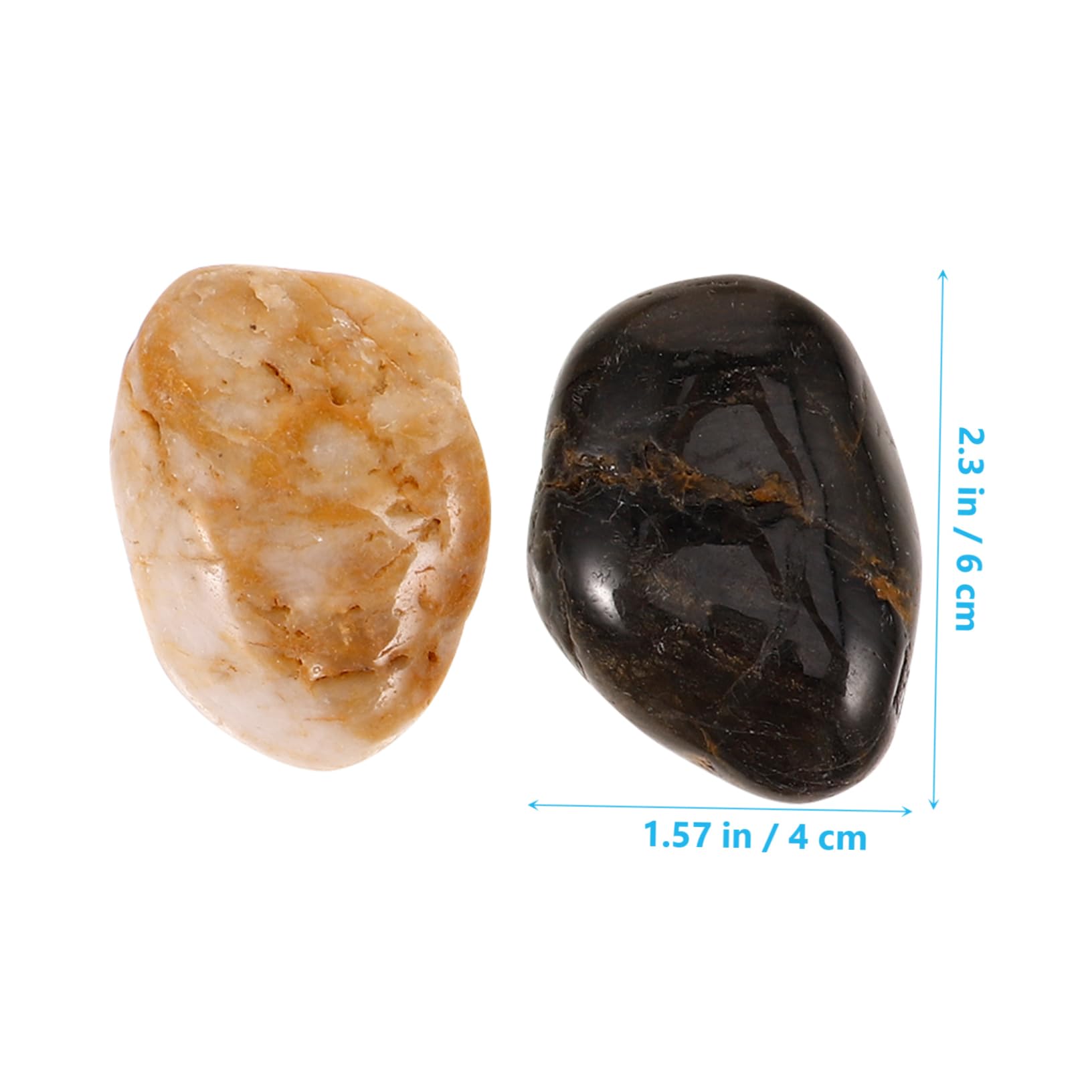 Totority Aquarium Rock Decor 500g Pebbles River Rocks for Fish Tank Garden Stones Decorative