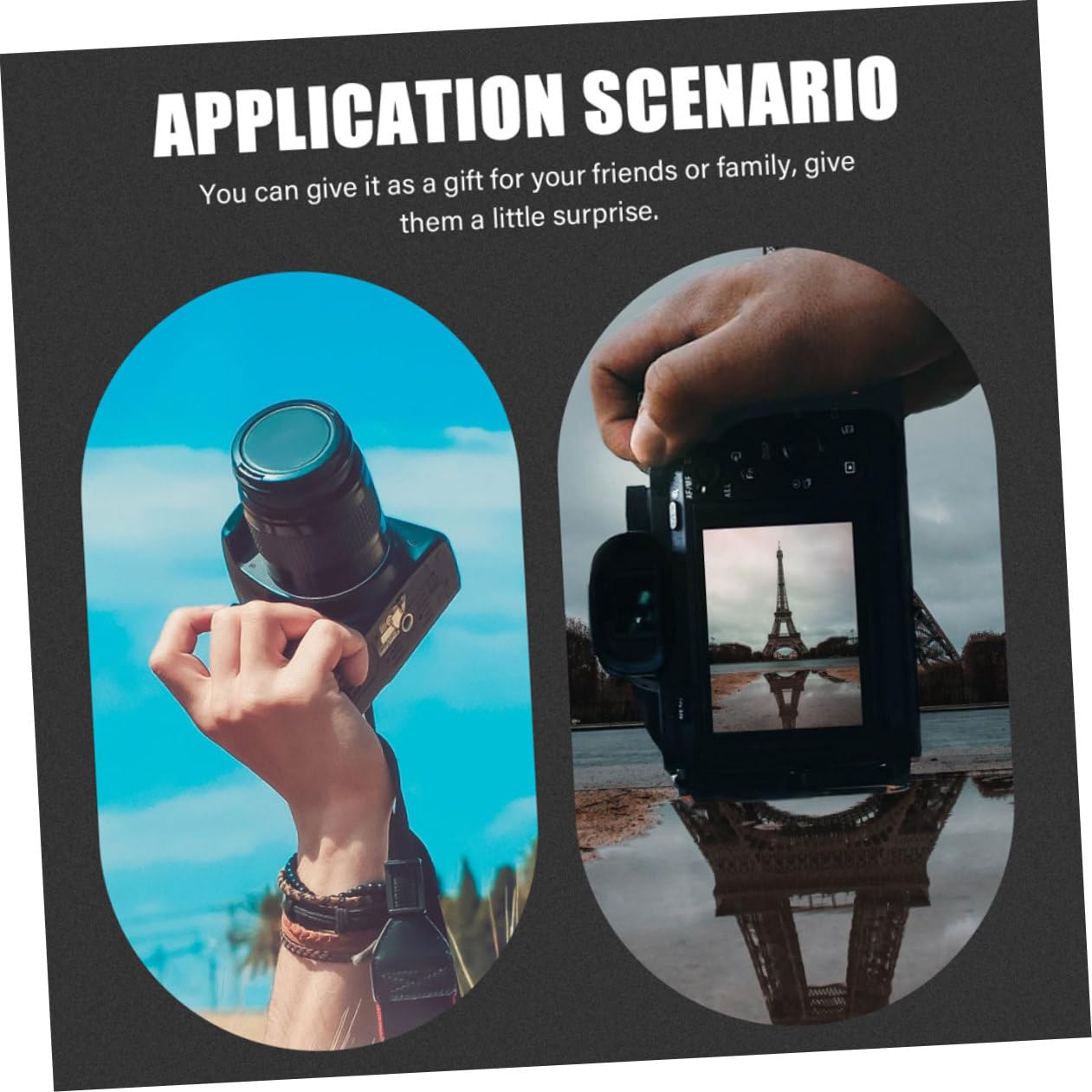 UKCOCO Borsa Porta-fotocamera a Tracolla Resistente All’acqua Ampia Capacità, Antiurto e Cinturino Regolabile, Custodia Portatile per Fotocamere Mirrorless per Viaggi ed Esterni