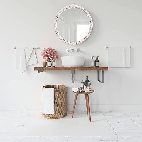 Miniatura 4 de Espejo de guardería de 17 pulgadas, decoración bohemia para guardería, espejo de pared bohemio para granja, sala de estar, dormitorio, decoración de