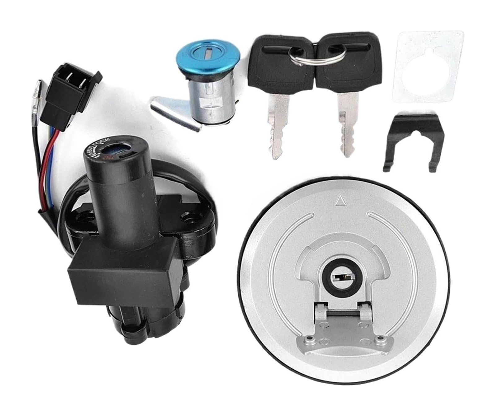 Cerradura De Encendido para CB250 para Hornet 250 35010-MBZ-D01 35010-MBZ-D00 Interruptor Arranque Accesorios Motocicleta Conjunto Encendido Tanque Bloqueo 2 Llaves