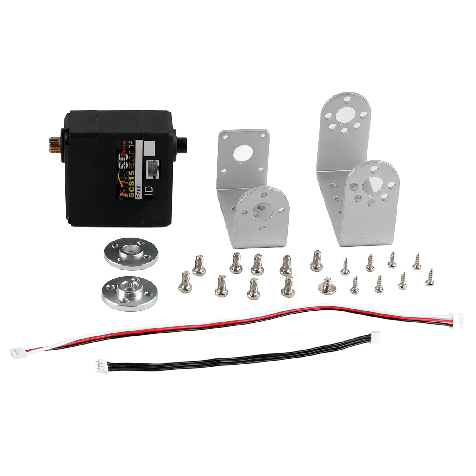 Feetech SCS15 Servo digitale, coppia 15 kg, controllo bus seriale a doppio asse, interfaccia TTL, programmabile a 180 gradi, feedback di posizione, per progetti fai da te di robotica per auto