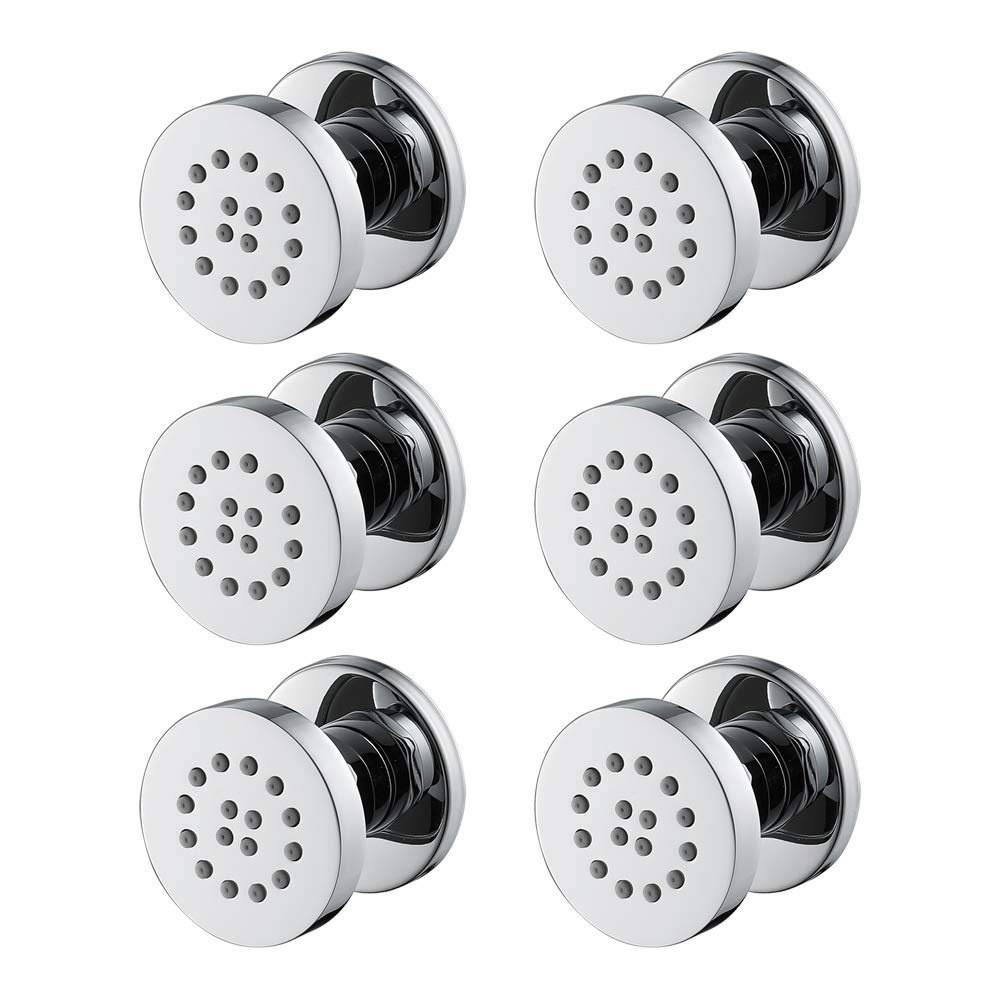 2 Pouce Chrome Pommeau de Douche Latéral à Jet Laiton Montage Mural Douche Réglable Pulvérisation Latérale,6pcs