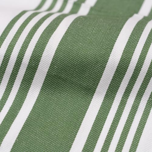 Image of Olive Green Dish Towels - Highly Absorbent, Lint-Free, 100% Cotton, 6 Pack, 30 inchx20 inch, Large Size Olive Green Striped Kitchen Towels with Hanging Loop - Washable and Durable Green Tea Towels (6 Pack)