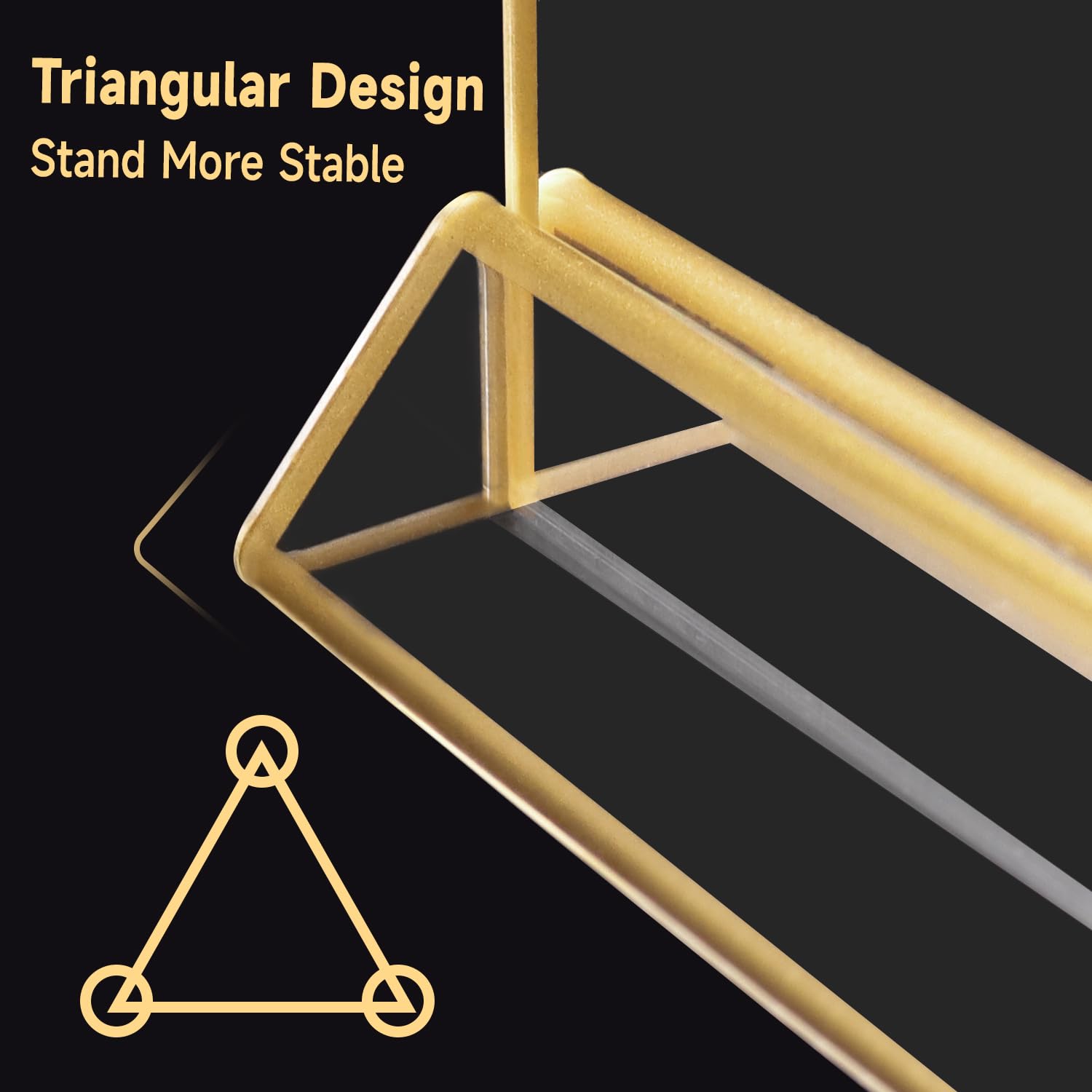 Soporte dorado para letreros de 8.5 x 11 pulgadas
