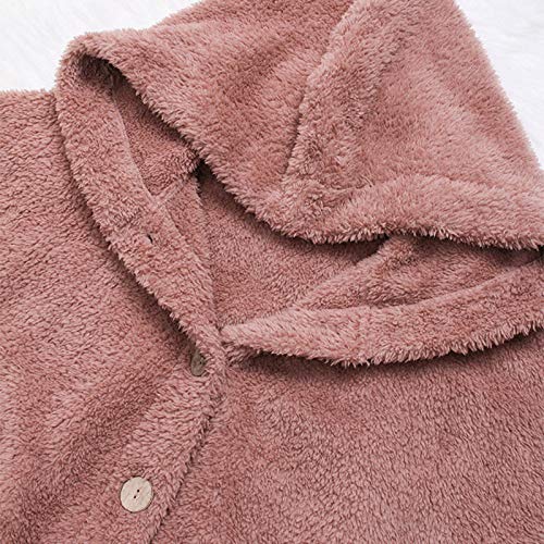 SHOPESSA Jaquetas de inverno para mulheres 2023 casaco de lã com botão feminino sherpa túnica casaco