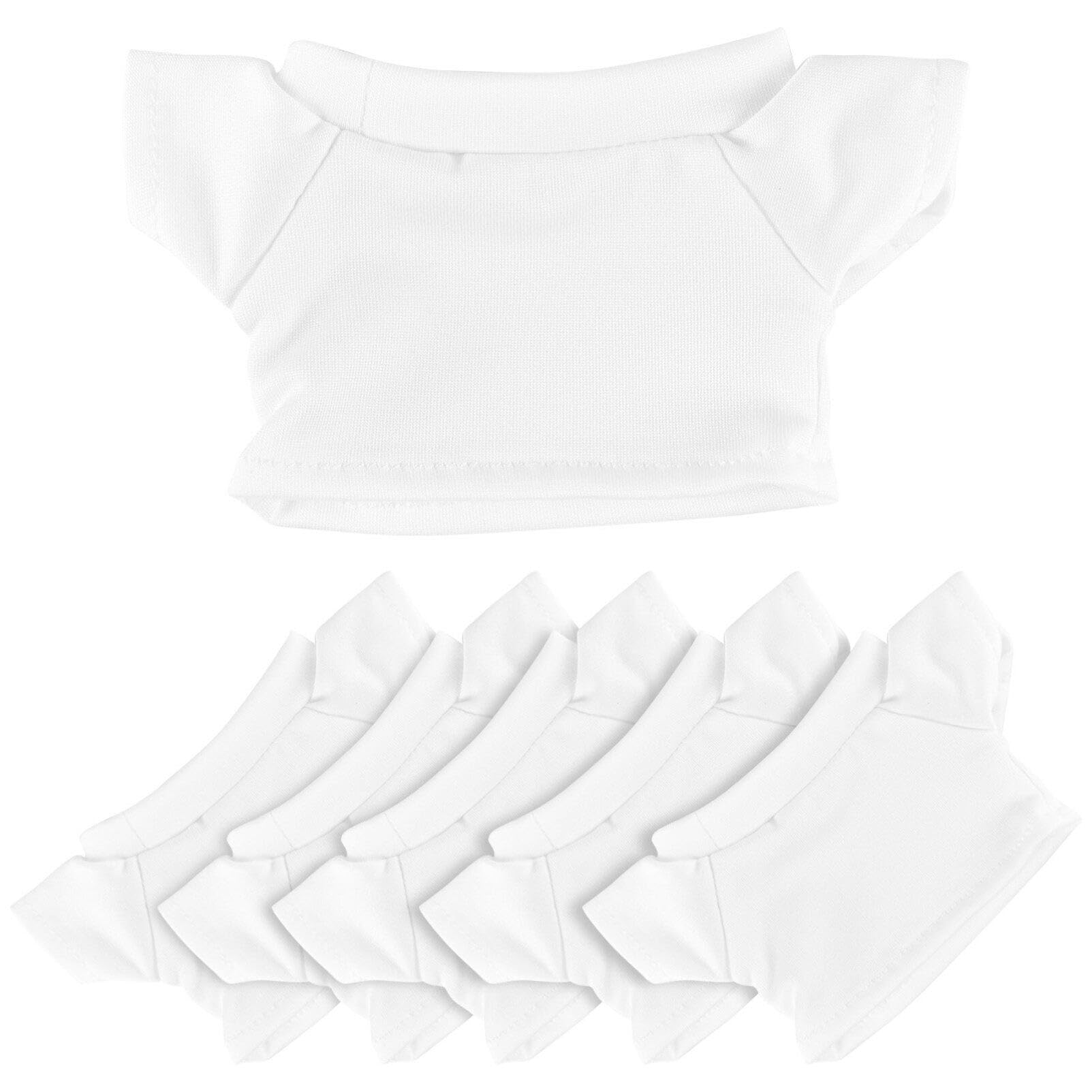 UPKOCH Bear T-Shirt for Dolls 6pcs Set Soft Cotton Easy to Wear for Parties and Weddings
