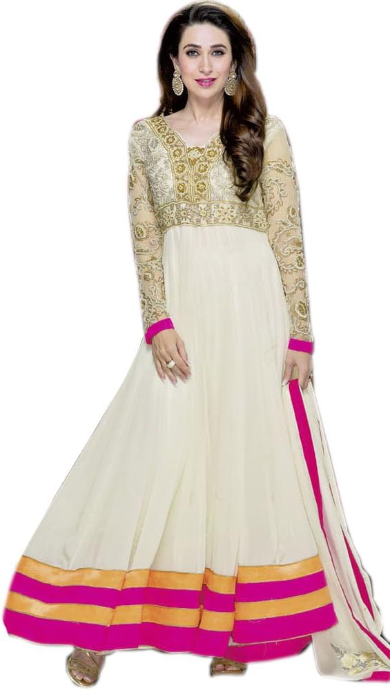 Exotic India Vanilla Bridal Karishma Anarka - Off-White