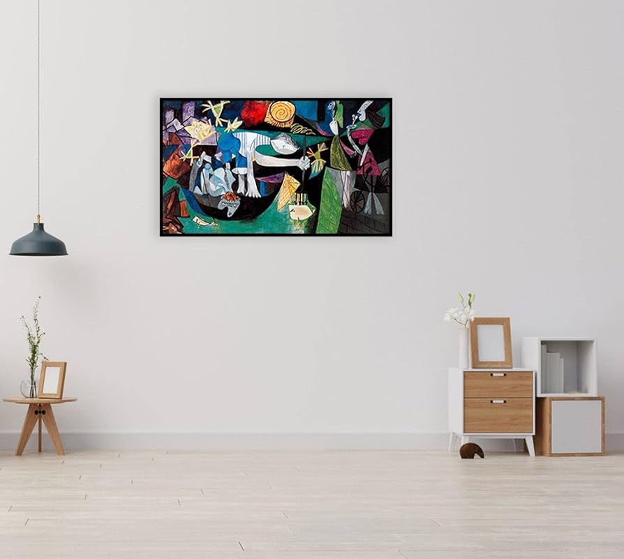 Amazon｜パブロ・ピカソ「夜釣り」で有名な抽象画。キャンバスに
