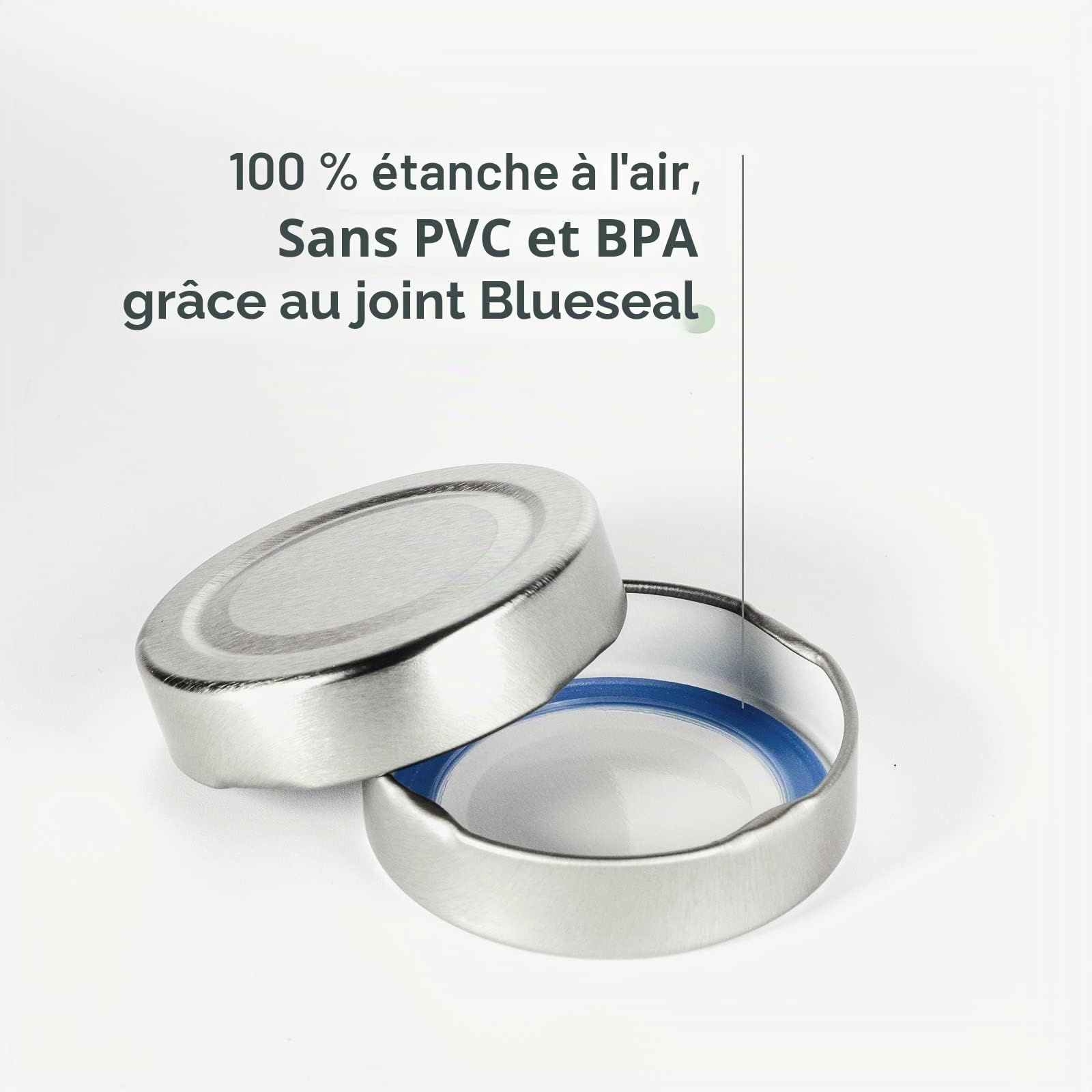 Pureganic® Lot de 12 petits bocaux à épices de 150 ml avec couvercle et étiquettes autocollantes - Couvercle à visser DTO diam. 58 mm - En pots de conserve ou pots à confiture