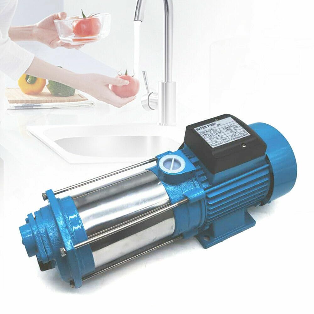 Pompe centrifuge en acier inoxydable 2200 W 4000 l/h 100 m Hauteur de refoulement Pompe à eau Pompe de jardin Pompe haute pression pour pipeline Boosting et alimentation en eau
