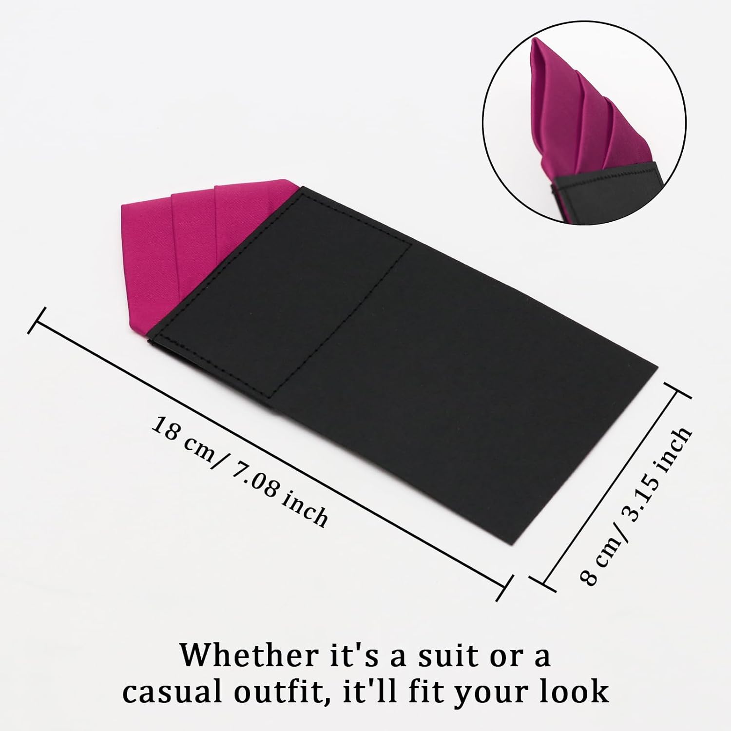 Prefolded Pocket Squares for Men Suit Solid Color Triangles Men's Handkerchiefs for Jacket Wedding Business Party - Image 3