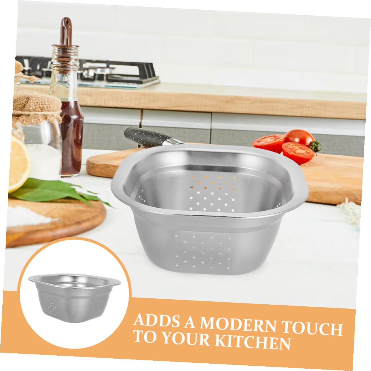 Hohopeti Lavar Arroz y Frutas Juego de 2 de Acero Inoxidable Coladores Cuadrados Diseño Multifuncional y Fácil de Limpiar Adecuado para Cocina y Restaurante