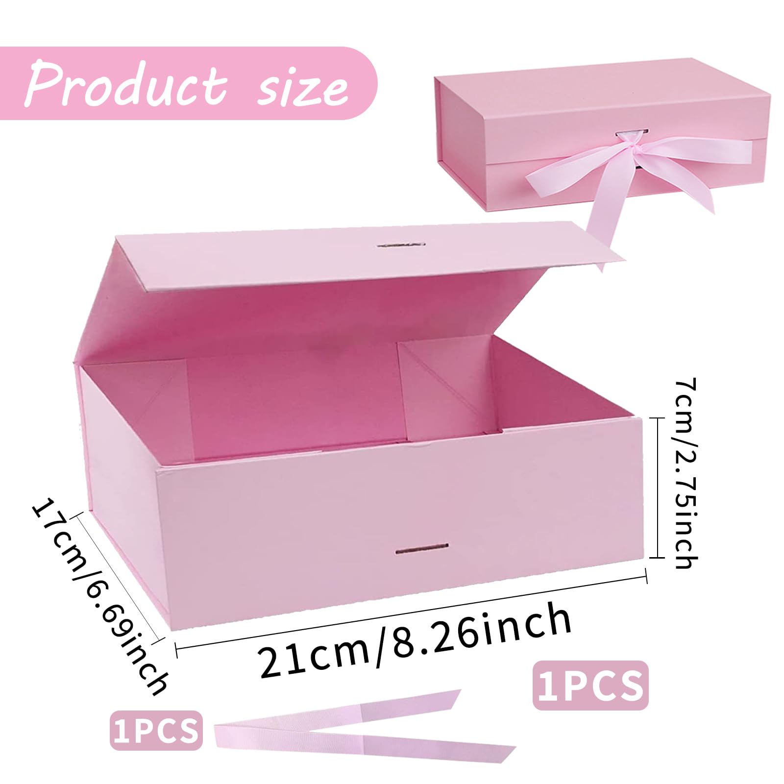 Himissy Geschenkdoos, papieren doos met lint voor bruiloft