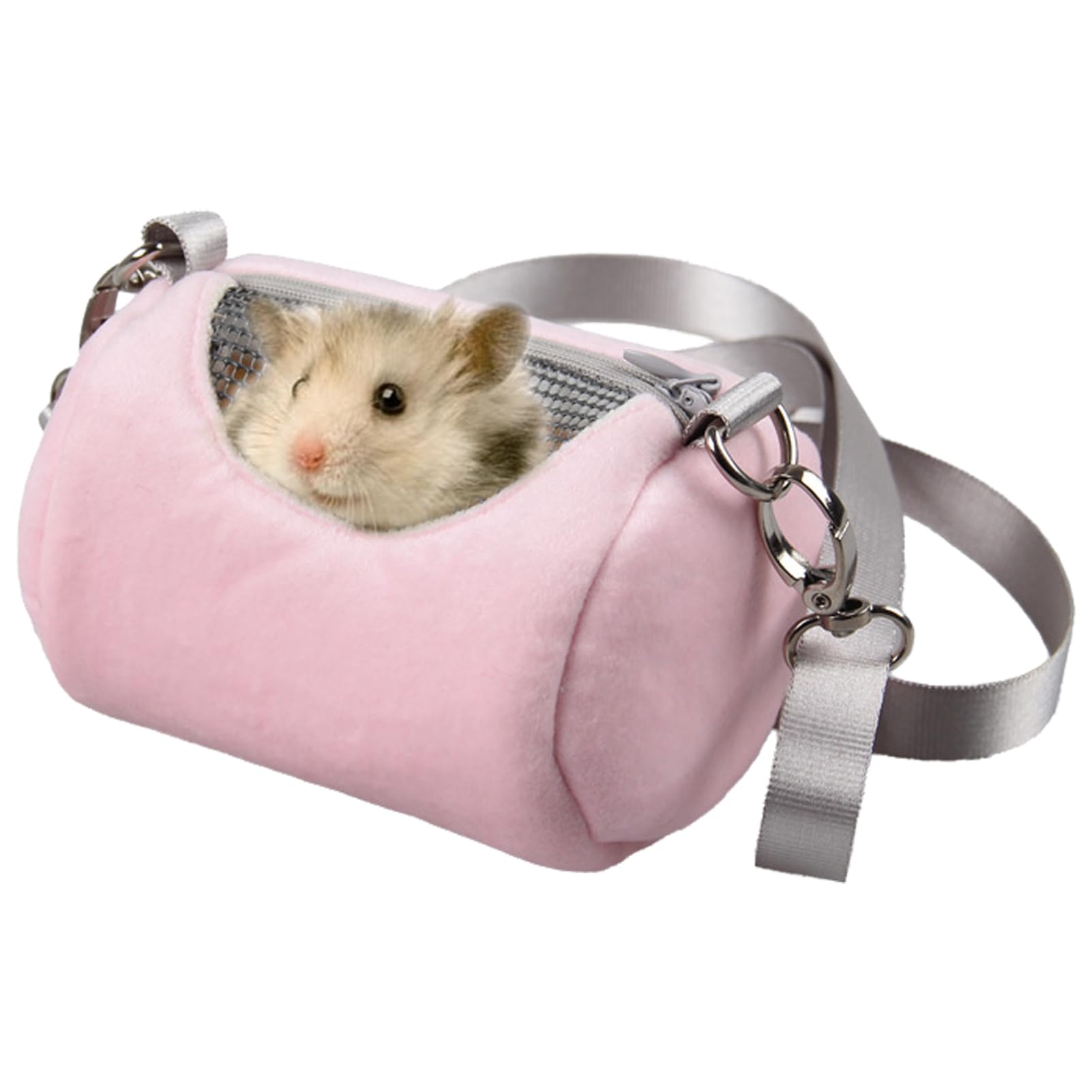 Zaino di peluche caldo per criceti – Trasportino con finestra in rete, borsa da viaggio per piccoli animali | Trasportino con finestra in rete per conigli, uccelli, lucertole, porcellini d'