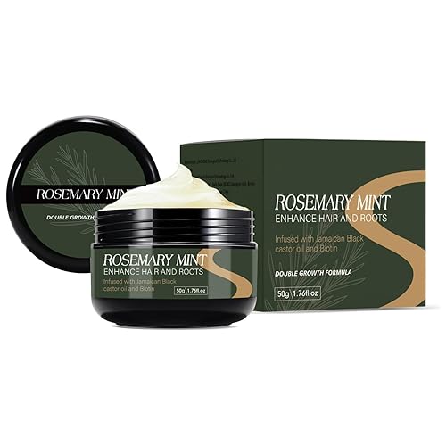 Crema de crecimiento del cabello con romero para el crecimiento del cabello, acondicionador hidratante para el cuero cabelludo, masaje para el