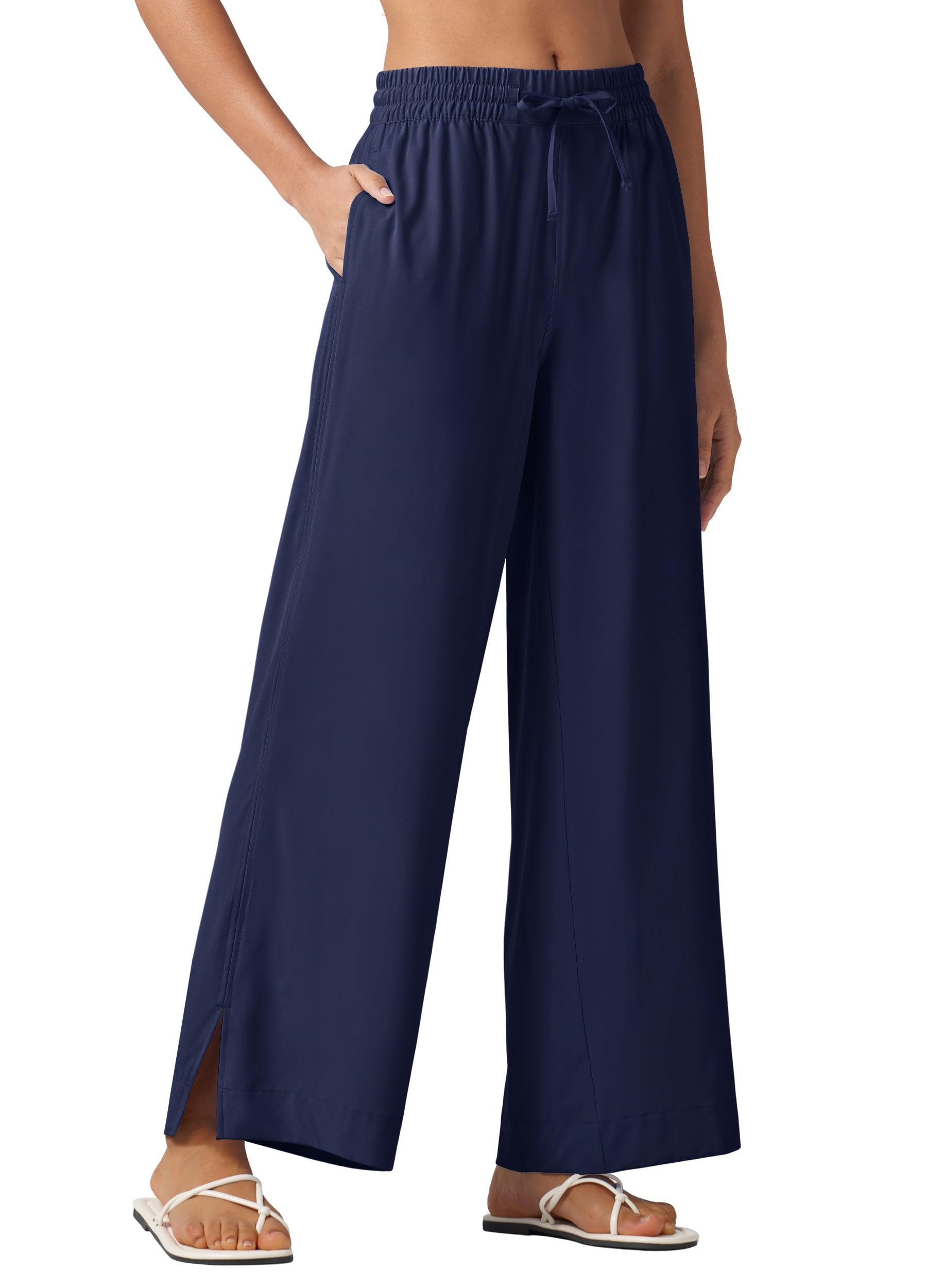 Willit Women's Wide Leg Pants Swim Beach Pants UPF 50+
