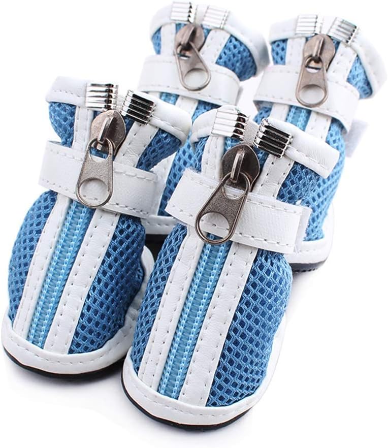 ZZKDBS Productos 2021 más vendidos, zapatos para perros, zapatos de peluche brillantes nocturnos, calcetines de malla, transpirables, impermeables, zapatos de fondo suave para Chihuahua