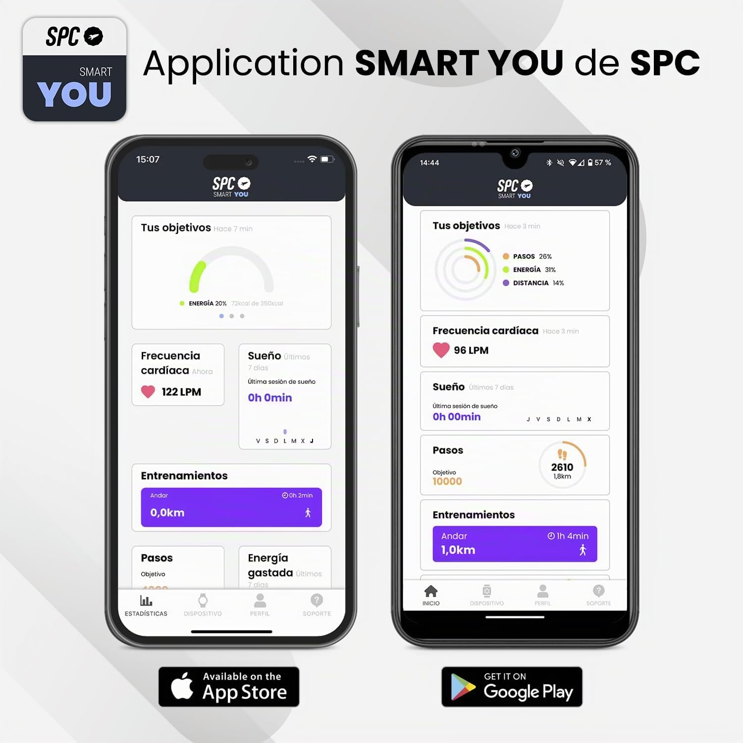 SPC SMARTEE Duo Vivo 2 - Montre connectée AMOLED 1,32", IP68 | 2 bracelets, appels connectivité Bluetooth, autonomie 8 jours, 100 modes sportifs et suivi via l'application SPC SMART YOU