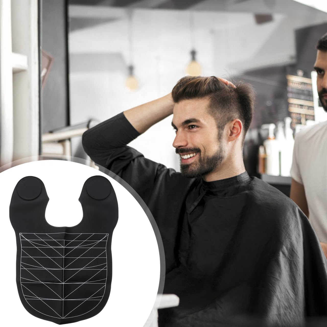 SHERCHPRY Friseur Halskrause Mit Nackenablage Für Haarstyling Und Dauerwelle Wiederverwendbarer Silikon Haarschneidekragen Für Salon Und Familiengebrauch 21.65X16.54X0.79In