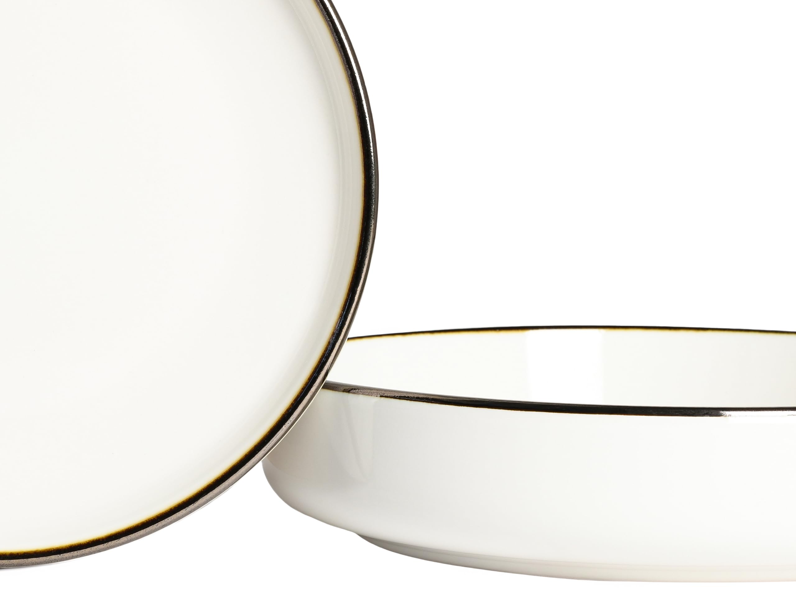CreaTable, 24793, seria Nordic Festive Creme, 12-częściowy zestaw naczyń dla 6 osób, zastawa stołowa z kamionki, nadaje się do mycia w zmywarce i używania w kuchence mikrofalowej, wysokiej jakości