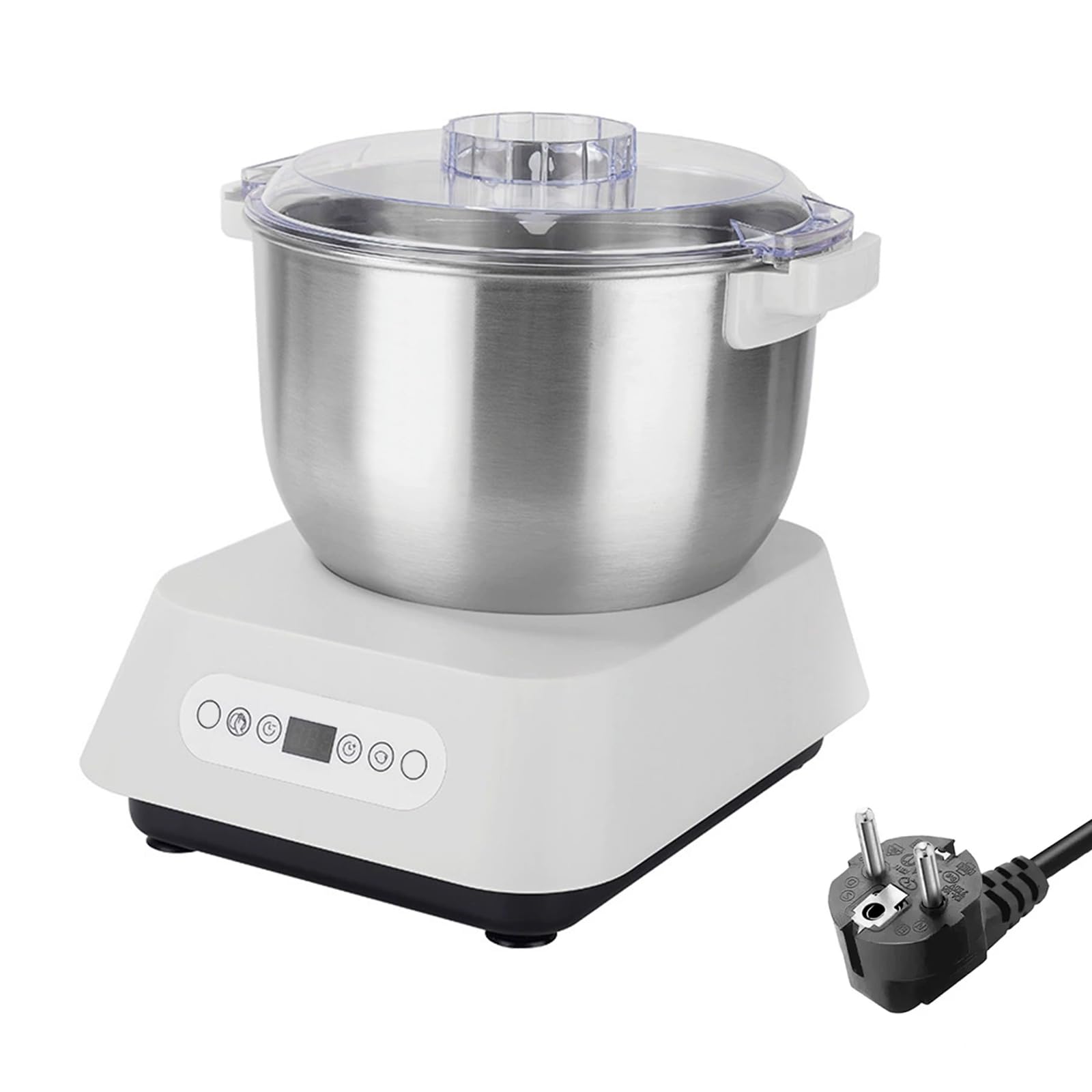 7L Edelstahl Teigmehl Mixer, Elektrischer Teigbereiter mit Fermentfunktion, Große Kapazität Automatische Knetmaschine, Thermostatische Gärung, Intelligenter Timer, Küchenmaschine zum Backen