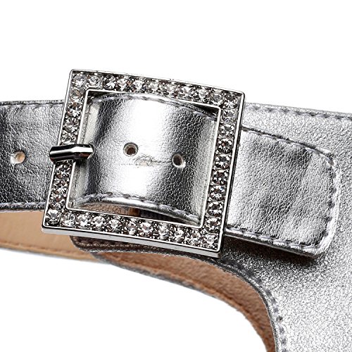 DUNION Women's Amy Rhinestone Strappy Stiletto High Heel Dress Sandal Party Prom Wedding Shoe - Image 4